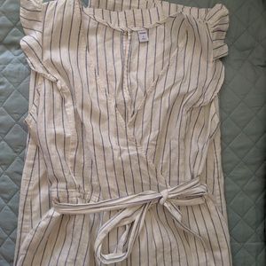 Pinstripe jumpsuit, wide leg